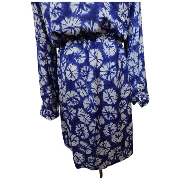 St John Floral Print Silk And Spandex Blend Shirt Dress Size 4 - Picture 10 of 13